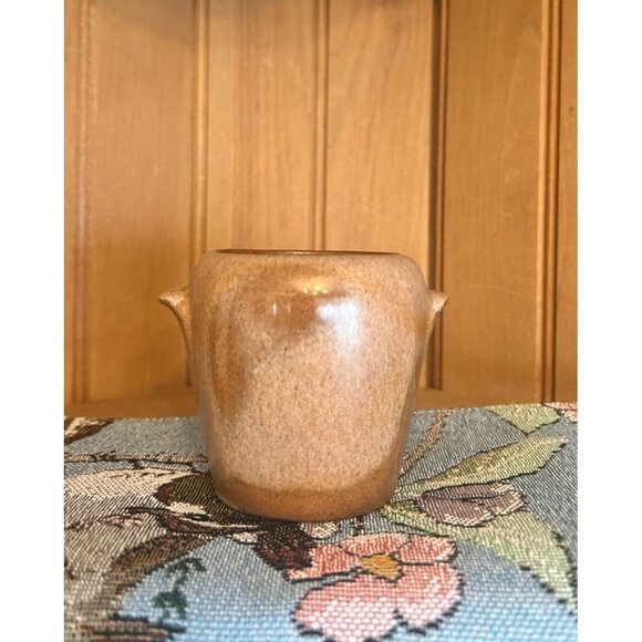 Vintage Frankoma Pottery Plainsman Mini Open Sugar Bowl Brown - Picture 2 of 7
